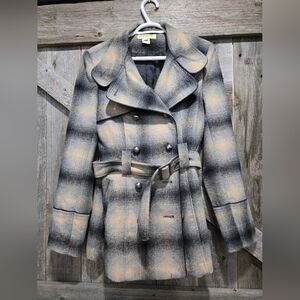 Stetsom Plaid Double-Breasted Women's Coat